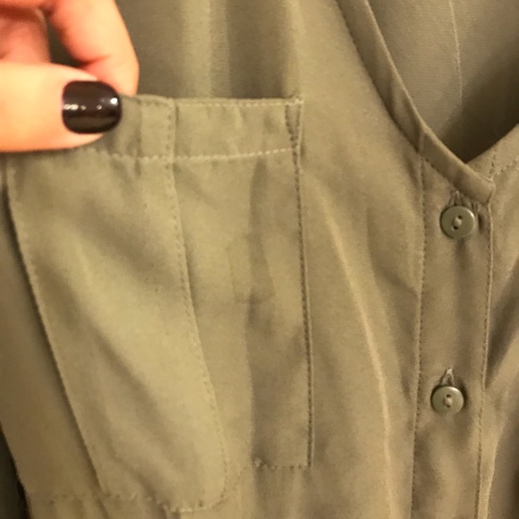 Long sleeve Olive Green Romper - Picture 3 of 3